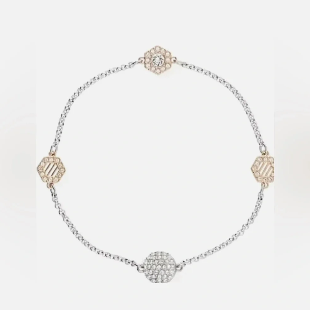 Swarovski Rose Gold Hexagon Remix Collection Bracelet Brand New - Picture 5 of 6